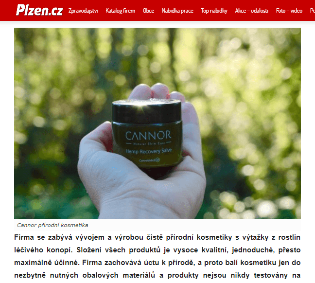 plzen.cz cannor.cz , konopna kosmetika , prirodni kosmetika,