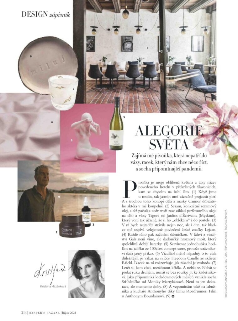 Harpers Bazaar, fashion, CBD, CBD maska, kosmetika, Cannor, Kristyna Mazankova, jasmin, opuncie, pazitka, recenze,