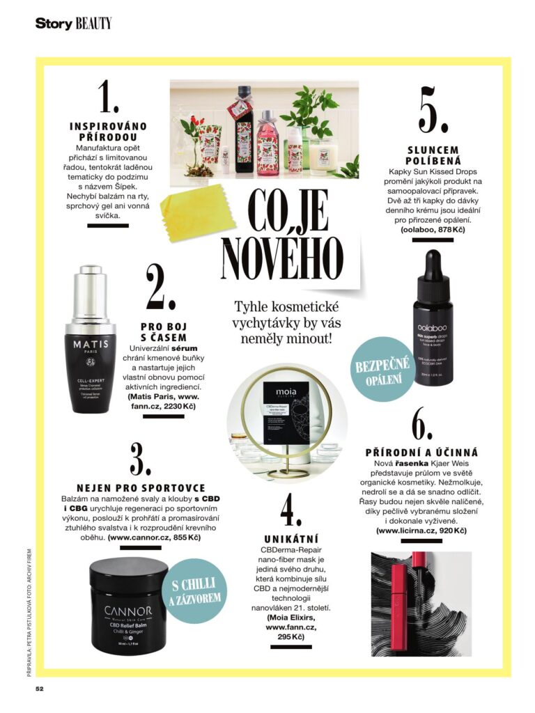 Story, sportovni balzam na klouby, doporuceni, media, napsali o nas, press, recenze, novinky, CBD kosmetika, CBD na telo, sport,