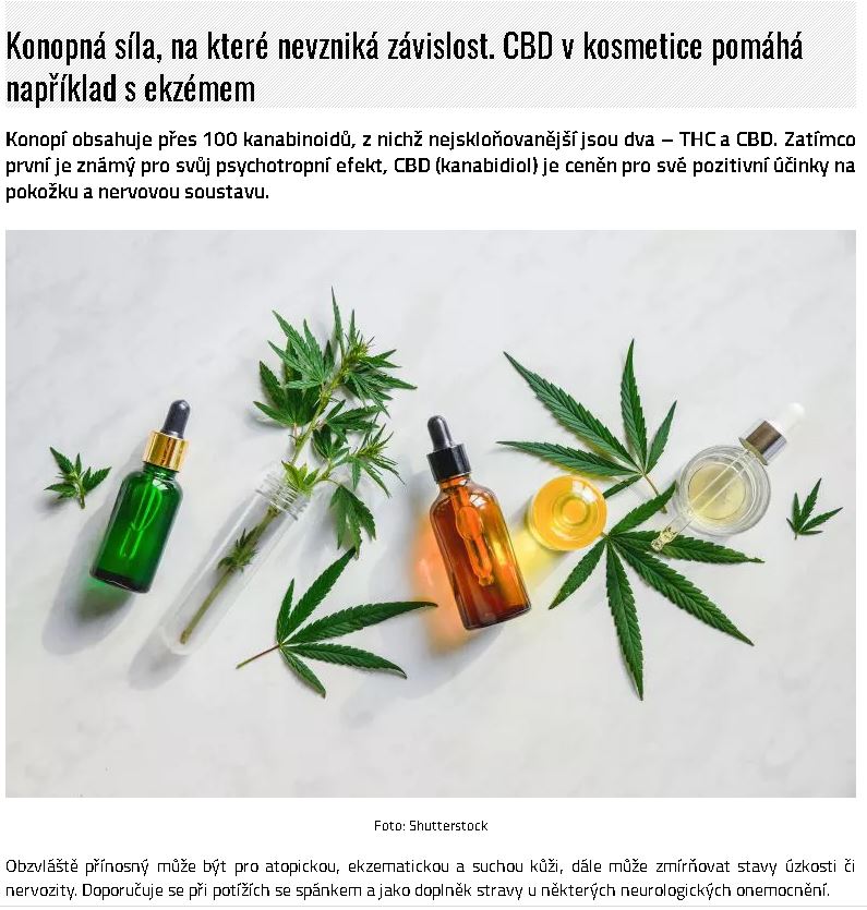 CBD v kosmetice, CBD, konopna kosmetika,