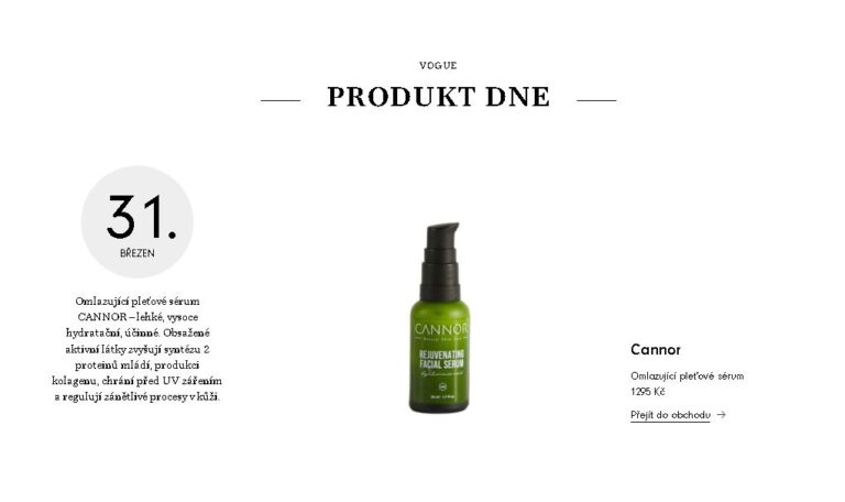 CANNOR produkt dne VOGUE