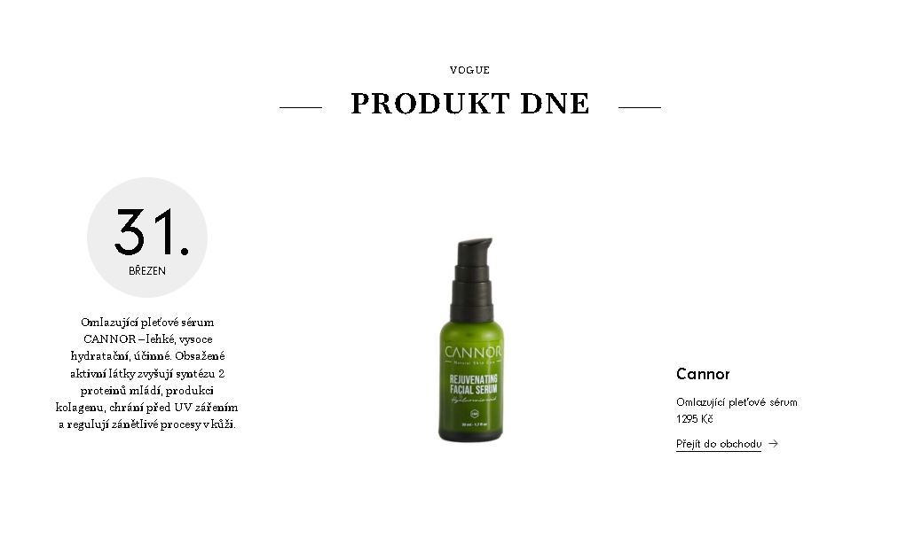 CANNOR produkt dne VOGUE