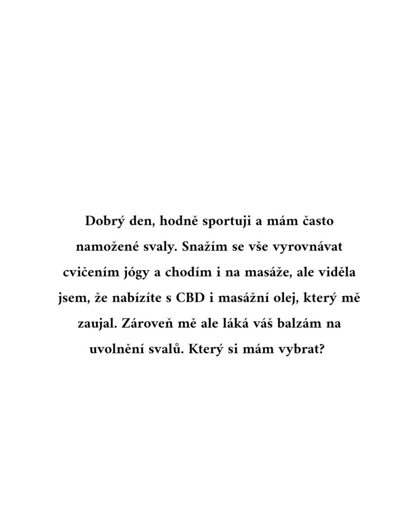 CBD na namožené svaly